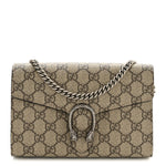 GG Supreme Monogram Mini Dionysus Chain Wallet Beige Taupe