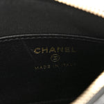 Shiny Crumpled Lambskin Quilted Mini Clutch With Chain Black