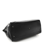 Calfskin Calf Hair Leopard Print Large Peekaboo Iconic Satchel Black