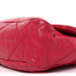 Goatskin Quilted Large Chanel 19 Flap Dark Pink