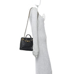 Nappa Intrecciato Small Andiamo With Chain Shoulder Bag Black