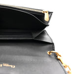 Calfskin Dioraddict Wristlet Clutch Black