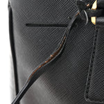 Saffiano Lux Small Galleria Double Zip Tote Black