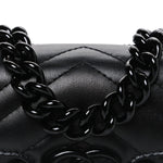 Calfskin Matelasse Monochrome GG Marmont Chain Belt Bag Black