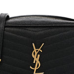 Grain De Poudre Matelasse Monogram Mini Lou Camera Bag Black