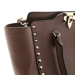 Vitello Small Rockstud Double Handle Tote Antique Rose