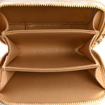 Lambskin Quilted Golden Plate Clutch With Chain White