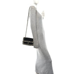 Tweed Braided Mini Rectangular Flap Black
