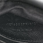Sheepskin Matelasse Chevron Monogram Monochrome Medium College Bag Black