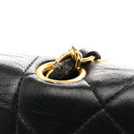 Lambskin Quilted Medium Single Flap Black