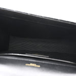 Velvet Tri-Quilt Monogram Medium College Bag Black