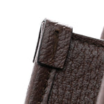 Monogram Jumbo GG Textured Dollar Calfskin Web Mini Vertical Tote Camel Ebony New Acero