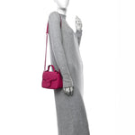 Calfskin Matelasse Monochrome Mini GG Marmont Top Handle Shoulder Bag Classic Fuxia