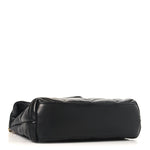 Lambskin Quilted Toy Loulou Puffer Monogram Chain Satchel Black