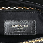 Calfskin Y Quilted Monogram Medium Loulou Chain Satchel Black