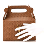 Calfskin Monogram Take Away Box Dusty Vintage Brown Gold
