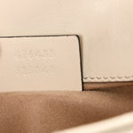 Calfskin Matelasse Super Mini GG Marmont Shoulder Bag White