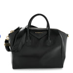 Shiny Lord Calfskin Medium Antigona Black