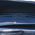 Caviar Quilted Medium Double Flap Navy