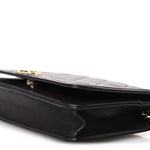 Caviar Quilted Boy Wallet On Chain WOC Dark Brown