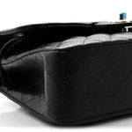 Caviar Quilted Small Double Flap Black