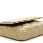 Lambskin Enamel Quilted Coco Hearts Clutch With Chain Light Green