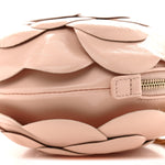 Patent Lambskin Camellia Bouquet Clutch With Chain Light Pink