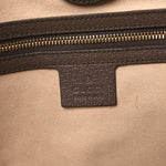 GG Supreme Monogram Textured Calfskin Web Medium Ophidia Shopping Tote Beige Ebony New Acero