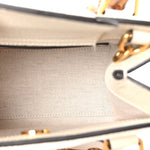Monogram Jumbo GG Textured Dollar Calfskin Web Mini Diana Tote Bag Off White
