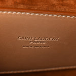 Smooth Vintage Calfskin Small Kaia Satchel Brown Gold