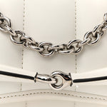 Nappa Vertical Matelasse Small Maxi Horsebit Chain Shoulder Bag Great White