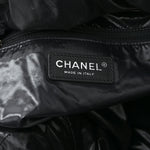 Wool Calfskin Embroidered Paris Hamburg Drawstring Backpack Black