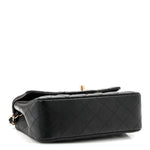 Lambskin Quilted Mini Rectangular Flap Black