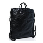 Shiny Calfskin Quilted Chanel 22 Backpack So Black