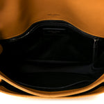 Suede Monogram Medium Niki Chain Satchel Cheddar