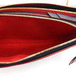 Empreinte Double Zip Pochette Marine Rouge