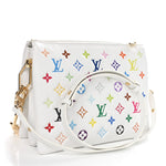 LV x TM Lambskin Embossed Monogram Coussin PM White Multicolor