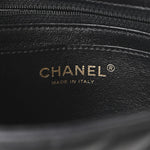 Lambskin Chevron Quilted Mini Rectangular Flap Black
