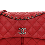 Calfskin Ultimate Stitch Flap Red