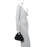 Tessuto Nylon Bead Evening Bag Black