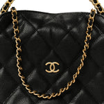 Caviar Quilted Chanel Way Clutch With Chain Black