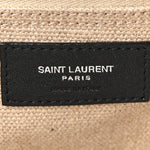 Linen Calfskin Small Rive Gauche Tote Greggio Natural