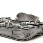 Metallic Agneau Arena Small Le Cagole Sling Bag Silver