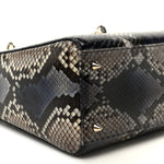 Snakeskin Small Lady Dior Bleu Multicolor