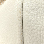 Grained Calfskin Palazzo Bowler White