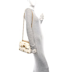 Nappa Medium Roman Stud Shoulder Bag Ivory