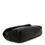 Plunged Lambskin Calypso Black