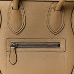 Drummed Calfskin Micro Luggage Dune