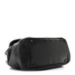 Lambskin Studded Accordion CC Flap Black