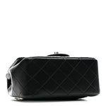 Lambskin Quilted Mini Square Flap Black